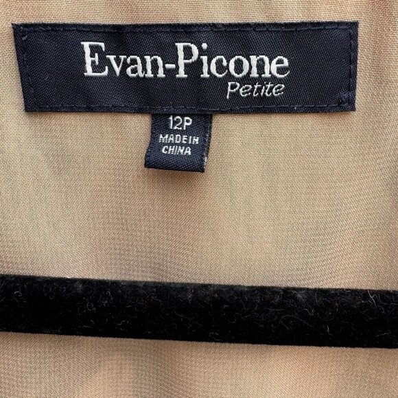 Evan-Picone Womens Red Floral Ruffle V-Neck Short Sleeve Lightweight Blouse 12P - Picture 5 of 8